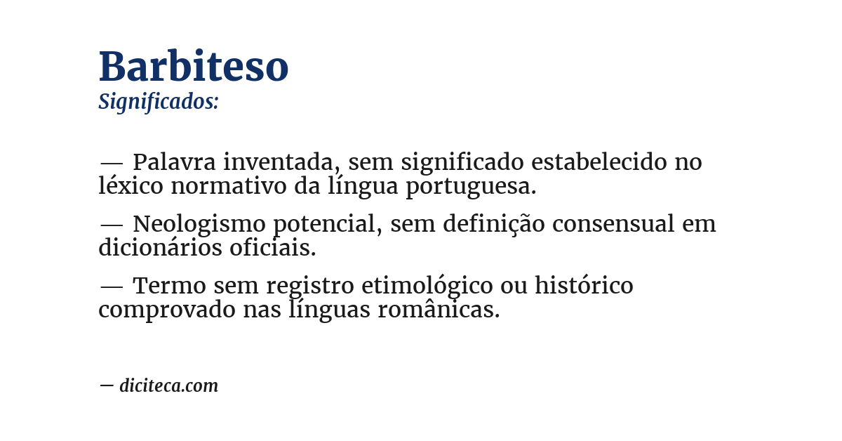 Significado de barbiteso