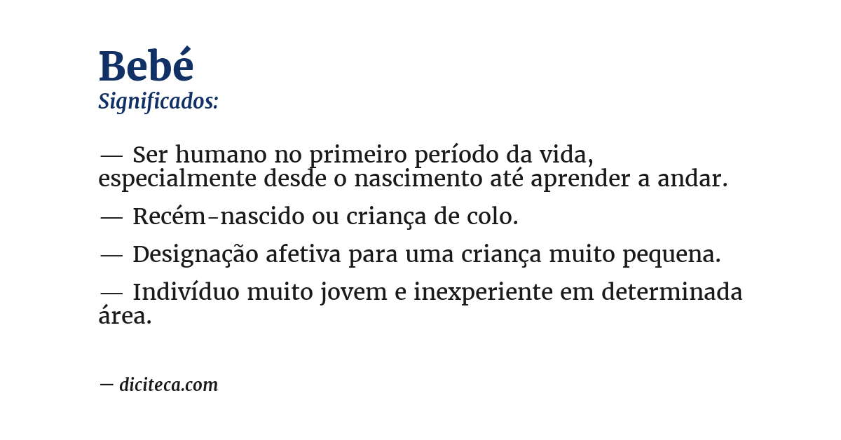 Significado de bebé