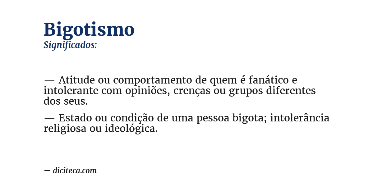 Significado de bigotismo