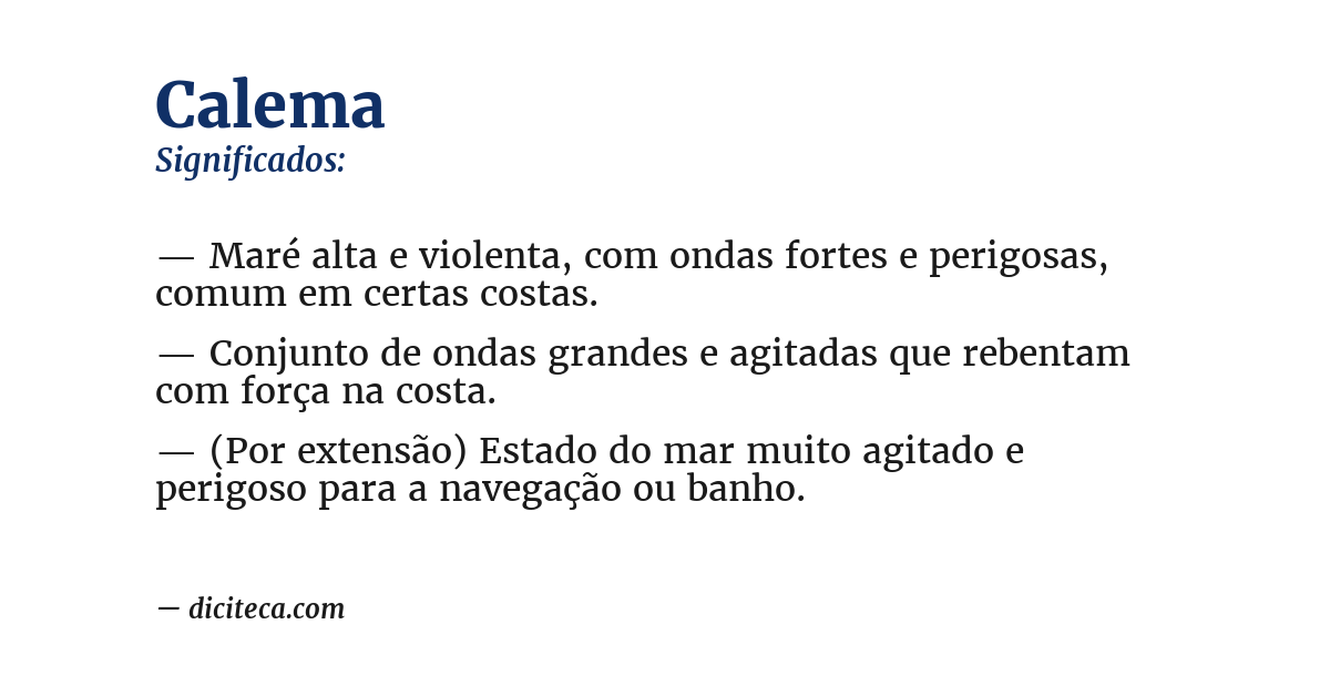 Significado de calema