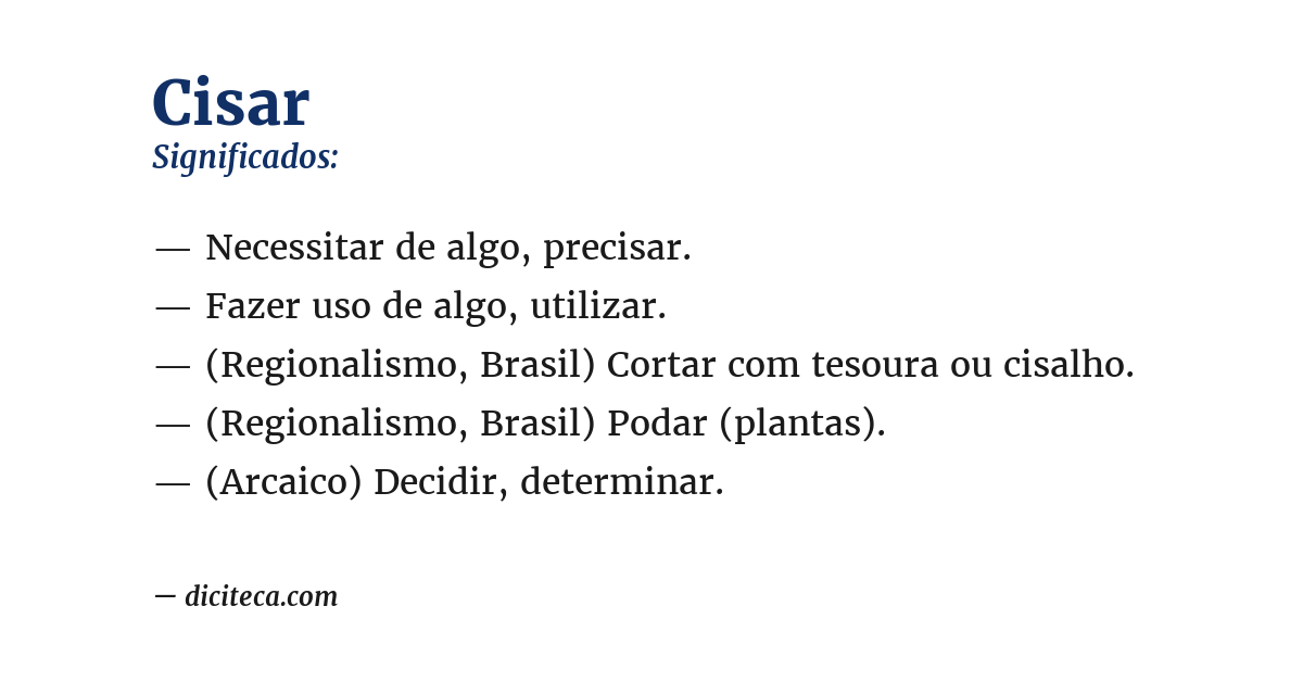 Significado de cisar