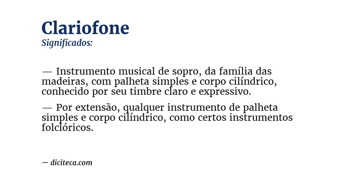 Significado de clariofone