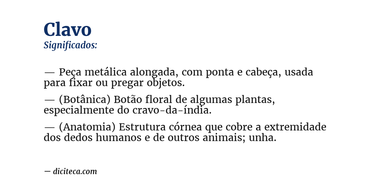 Significado de clavo