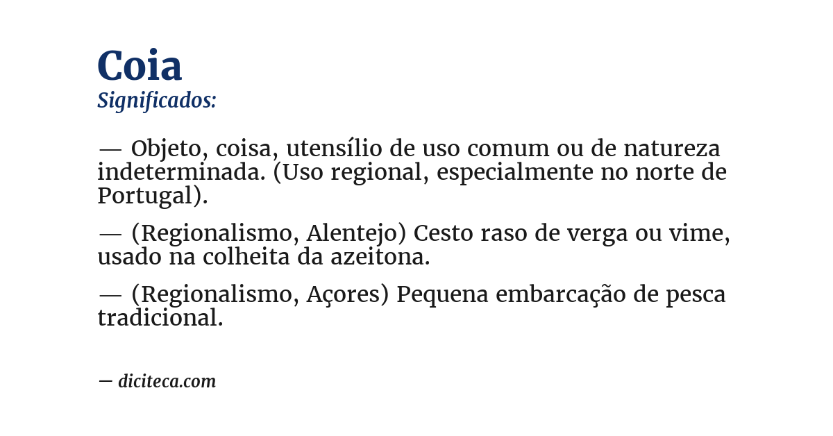 Significado de coia