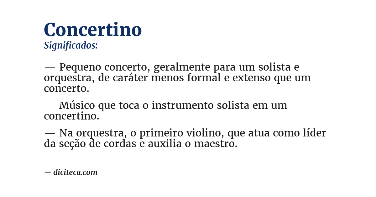 Significado de concertino