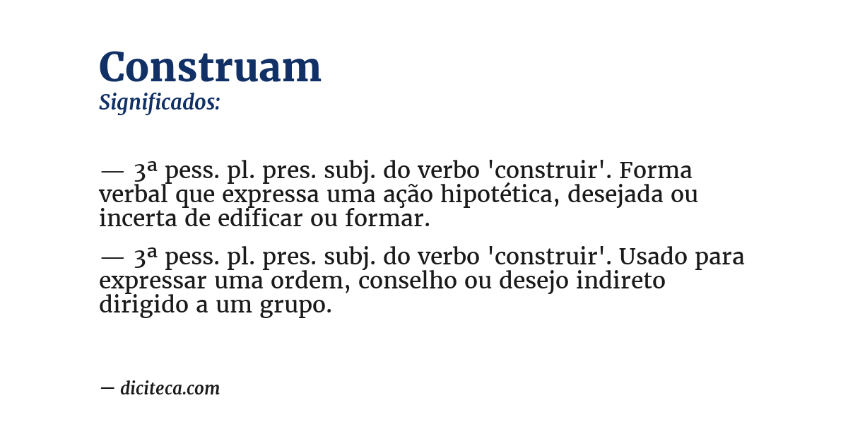Significado de construam