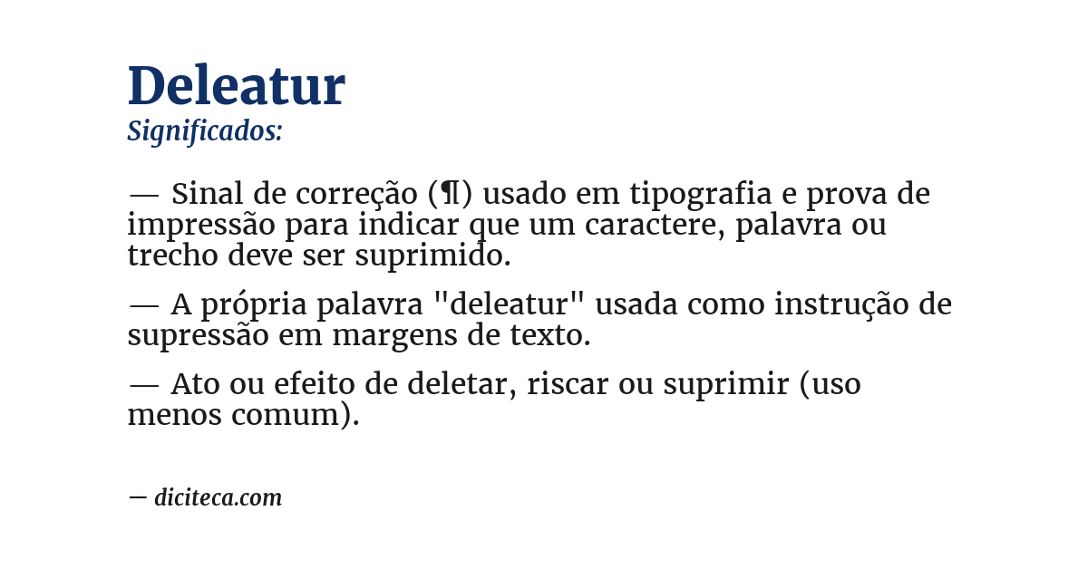 Significado de deleatur
