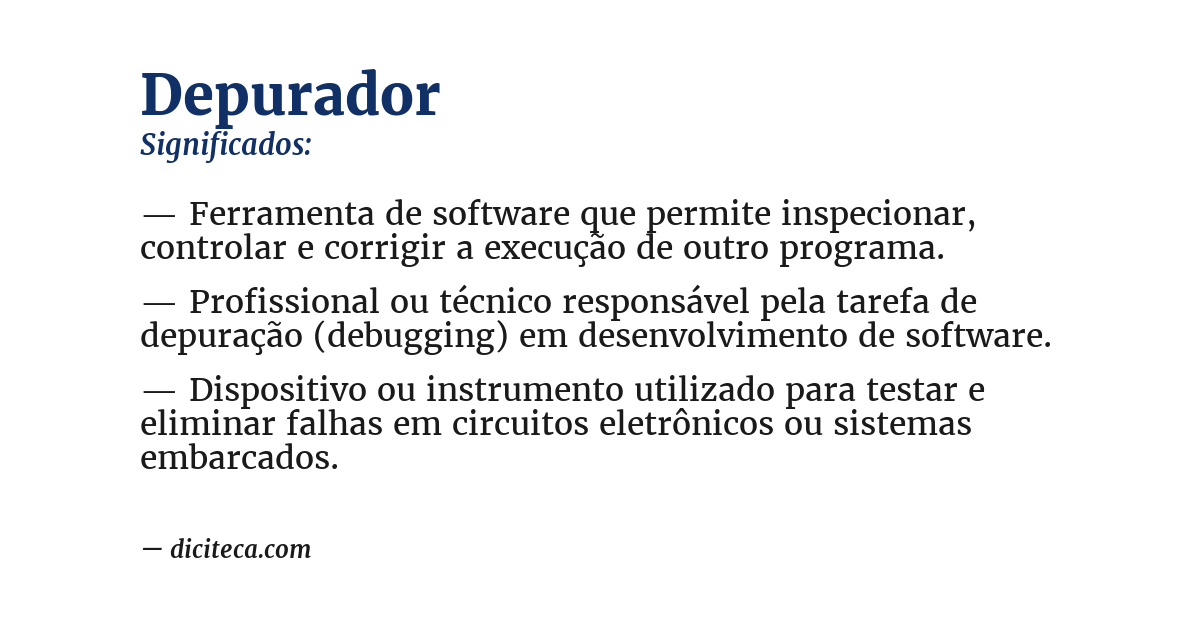 Significado de depurador