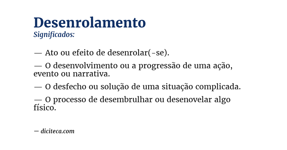 Significado de desenrolamento