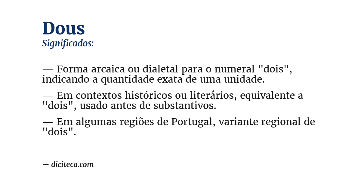 Significado de dous