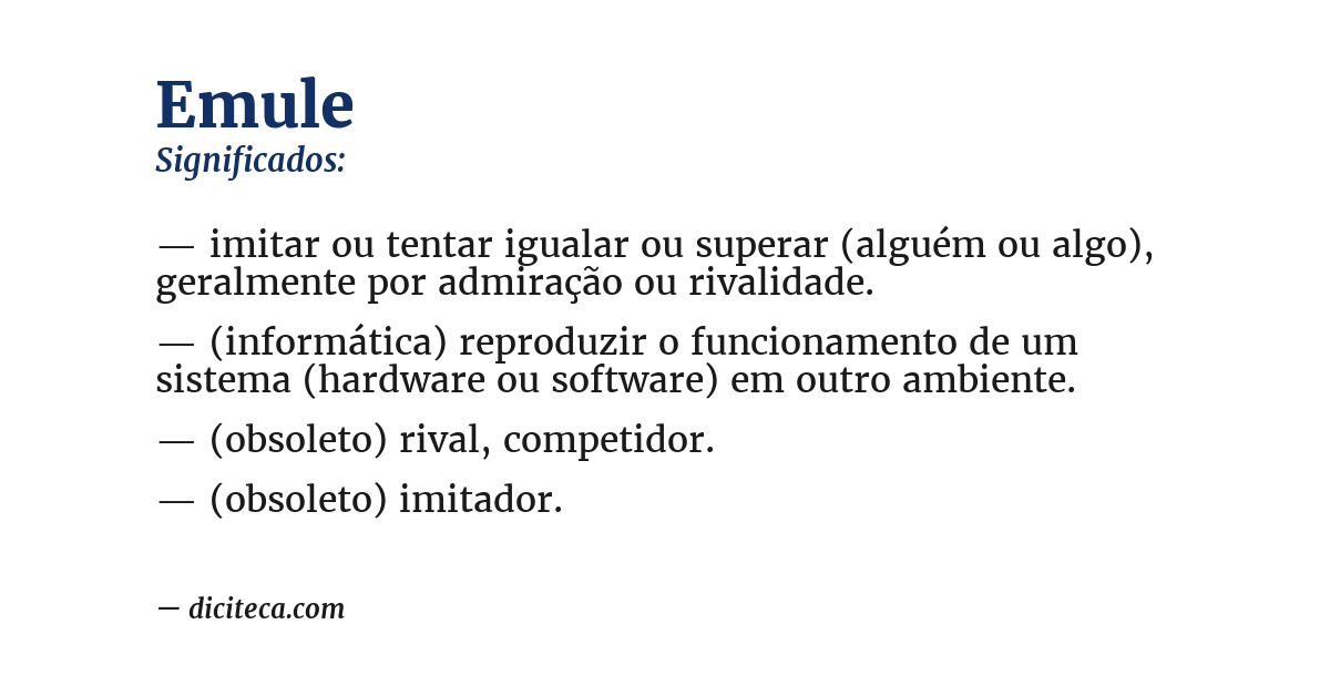 Significado de emule