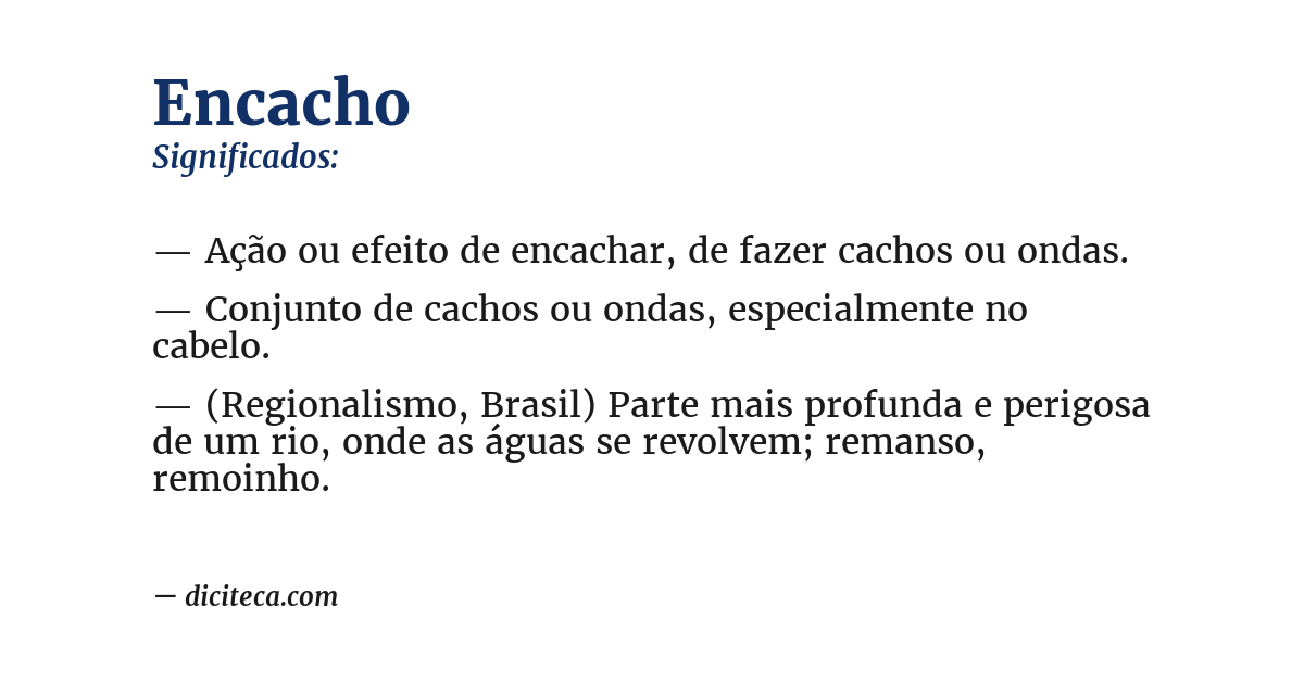 Significado de encacho