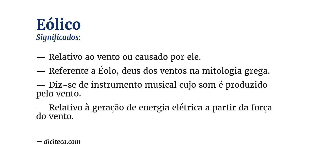 Significado de eólico