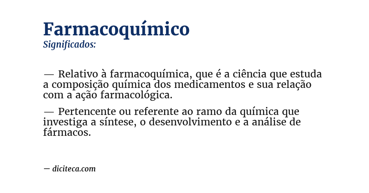 Significado de farmacoquímico