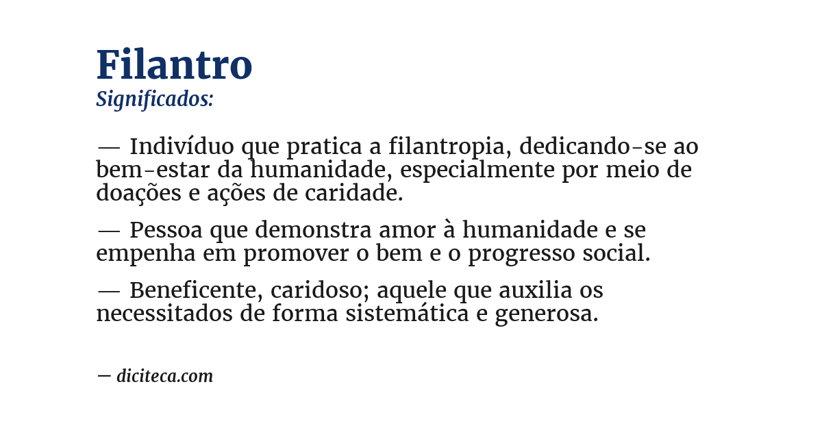 Significado de filantro