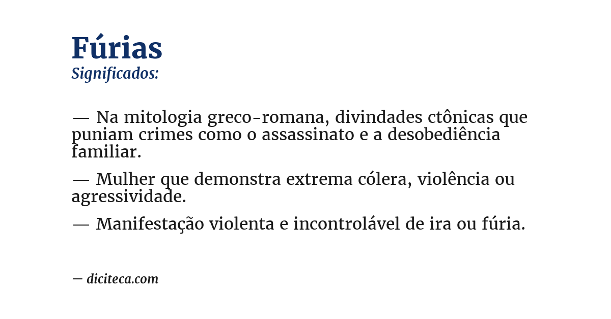 Significado de fúrias