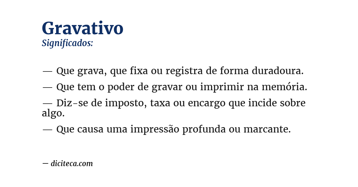 Significado de gravativo