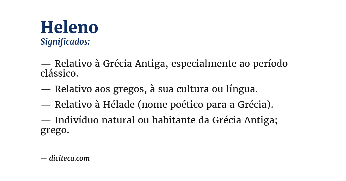 Significado de heleno