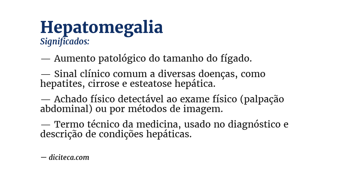 Significado de hepatomegalia
