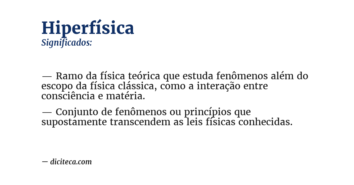 Significado de hiperfísica