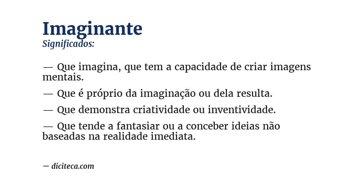 Significado de imaginante