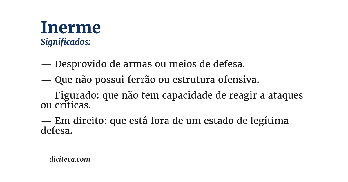 Significado de inerme