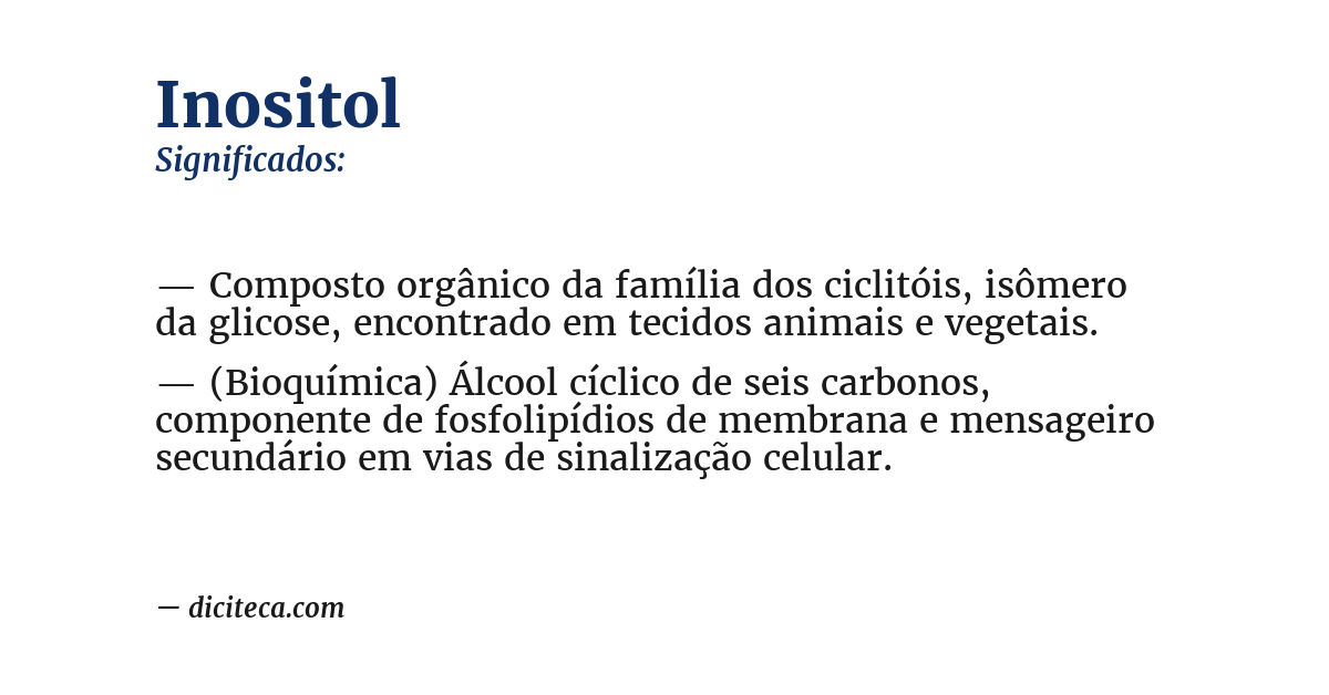 Significado de inositol