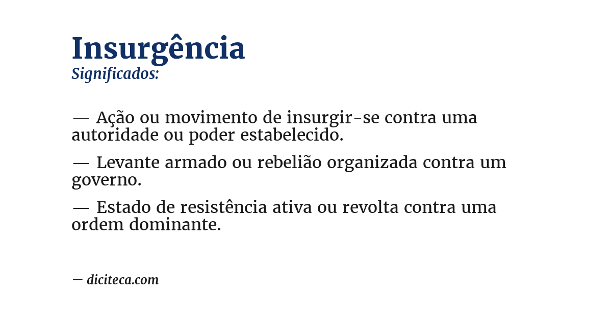 Significado de insurgência