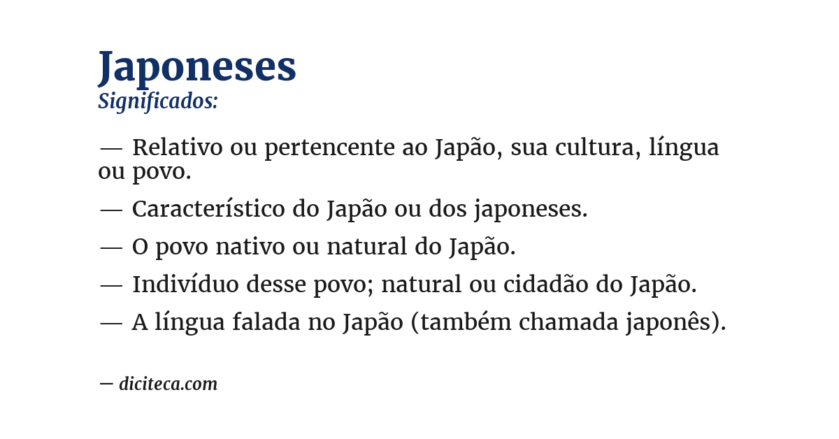 Significado de japoneses