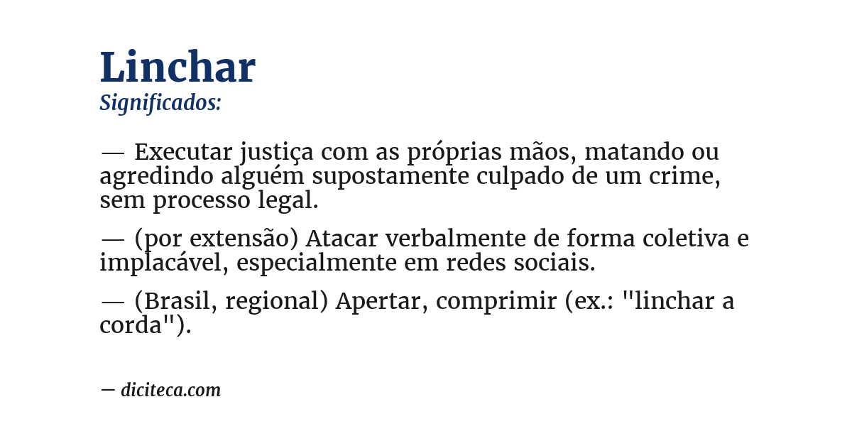 Significado de linchar