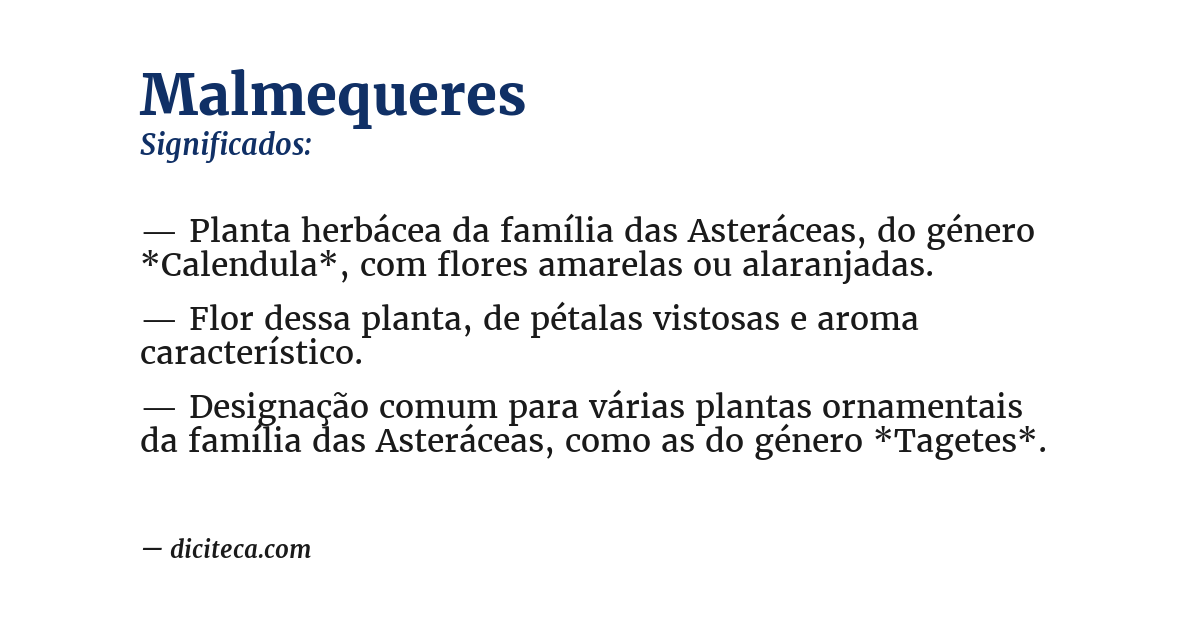 Significado de malmequeres