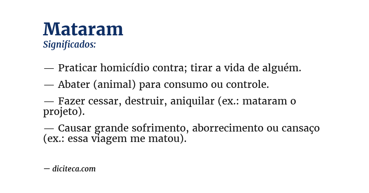 Significado de mataram