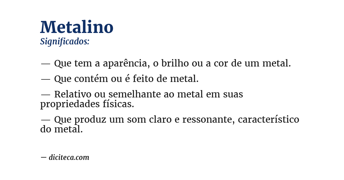 Significado de metalino