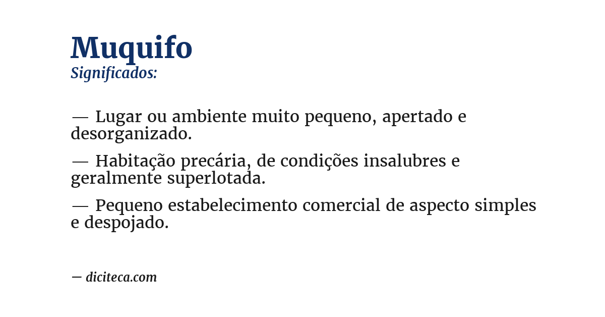 Significado de muquifo