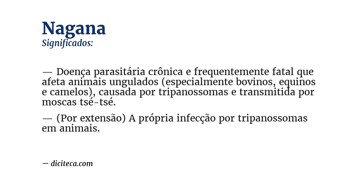 Significado de nagana