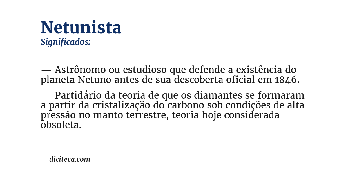 Significado de netunista