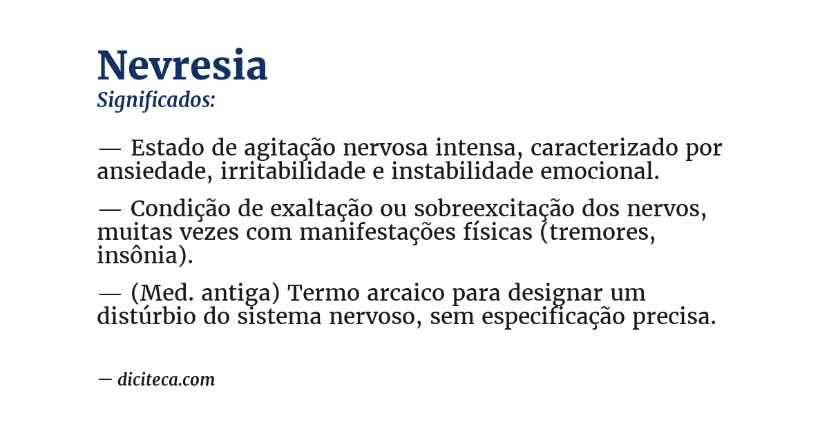 Significado de nevresia
