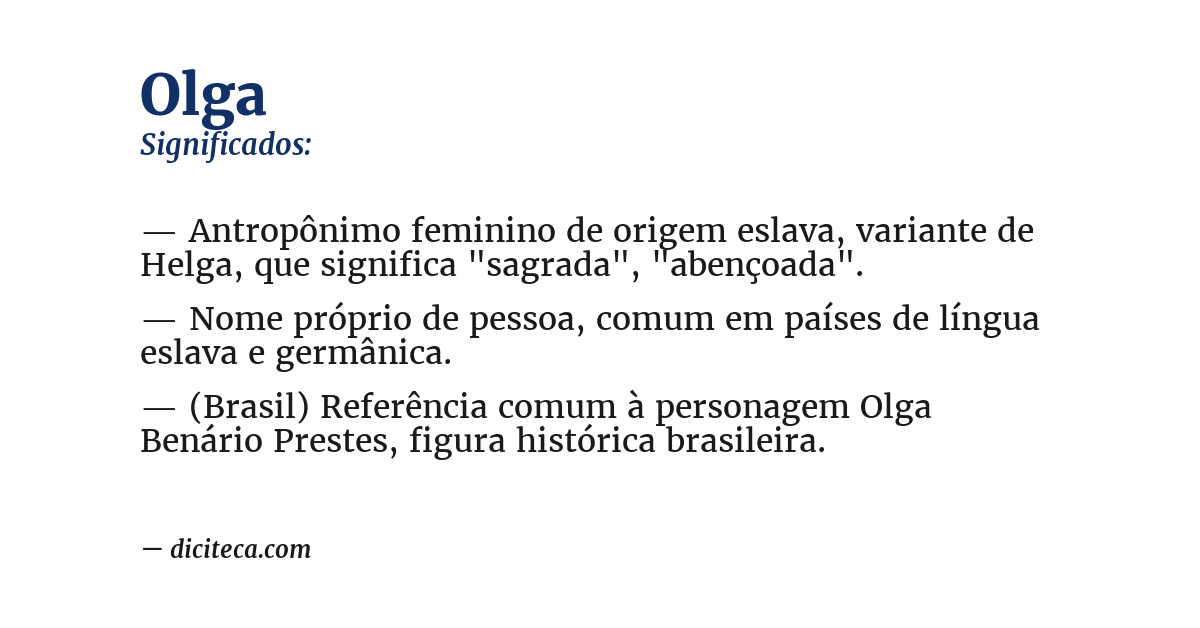 Significado de olga