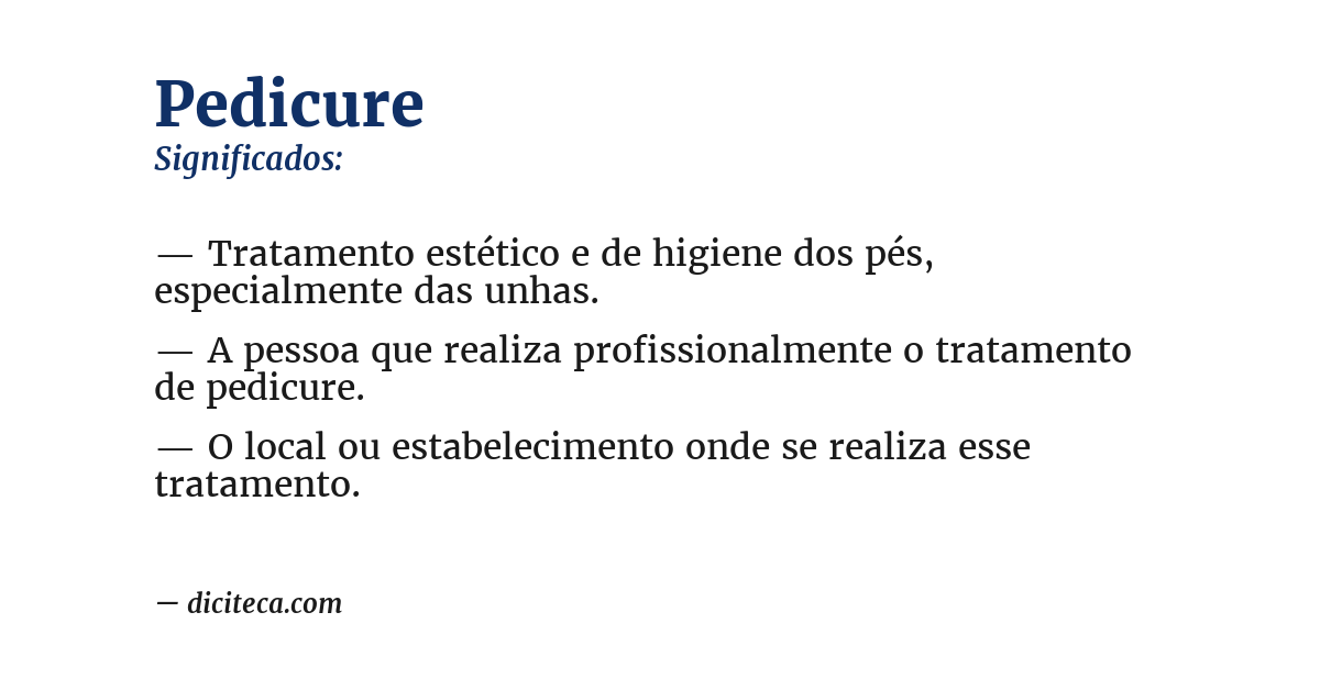 Significado de pedicure