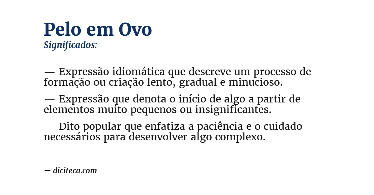 Significado de pelo em ovo