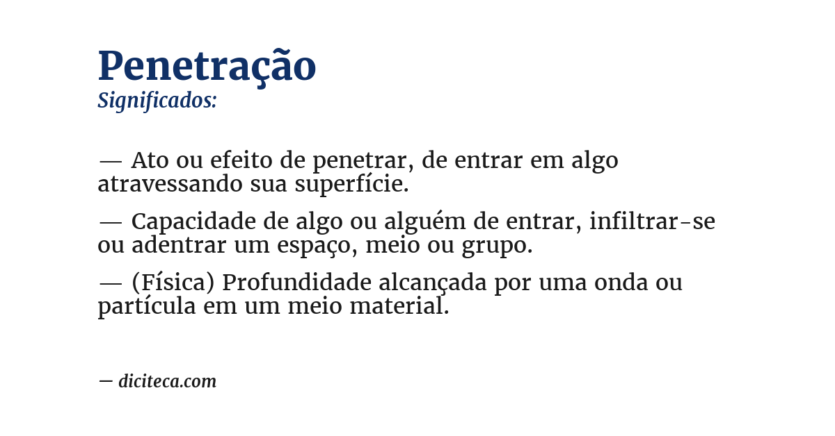 Significado de penetração