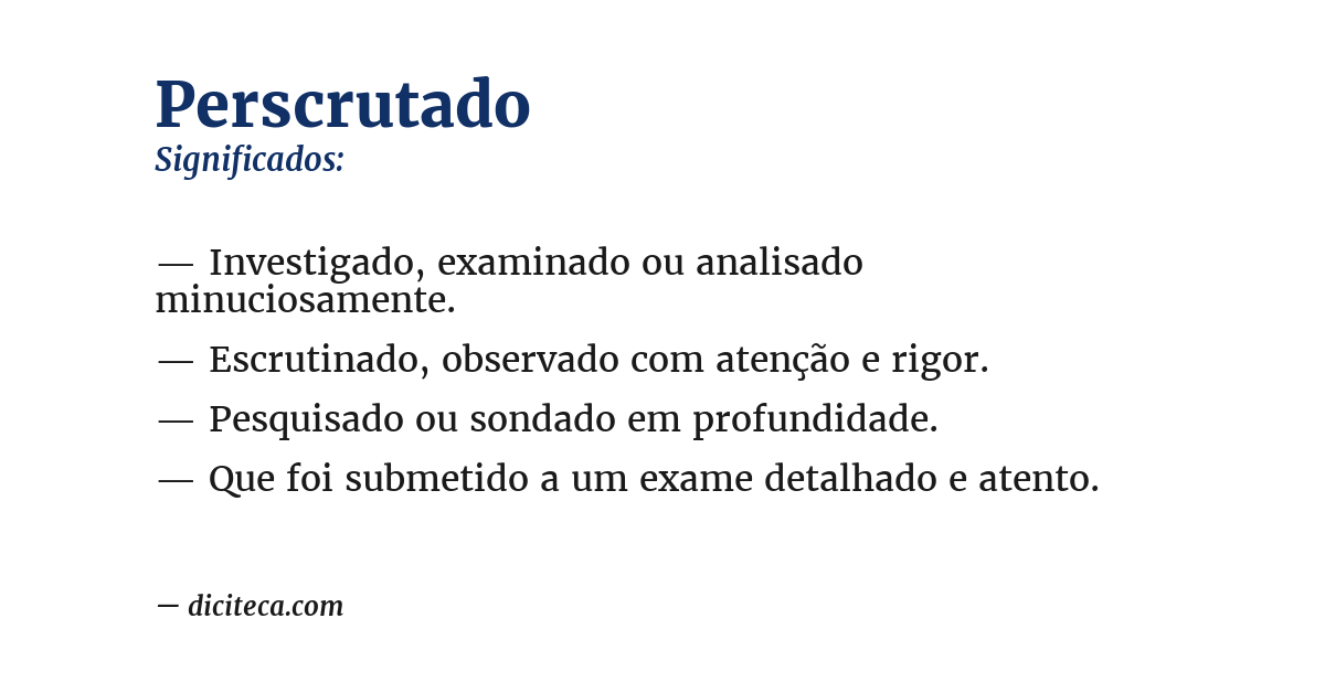 Significado de perscrutado