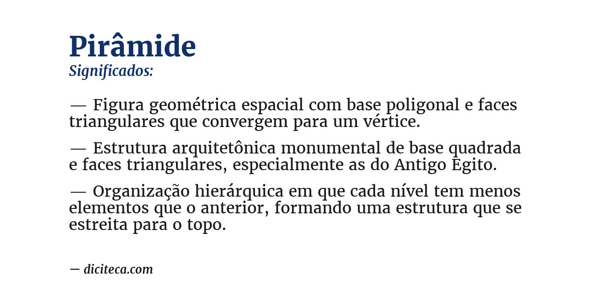Significado de pirâmide