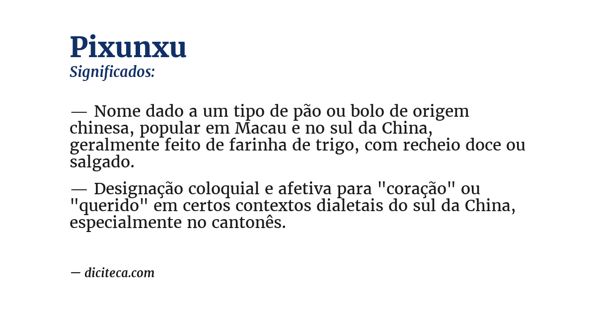 Significado de pixunxu