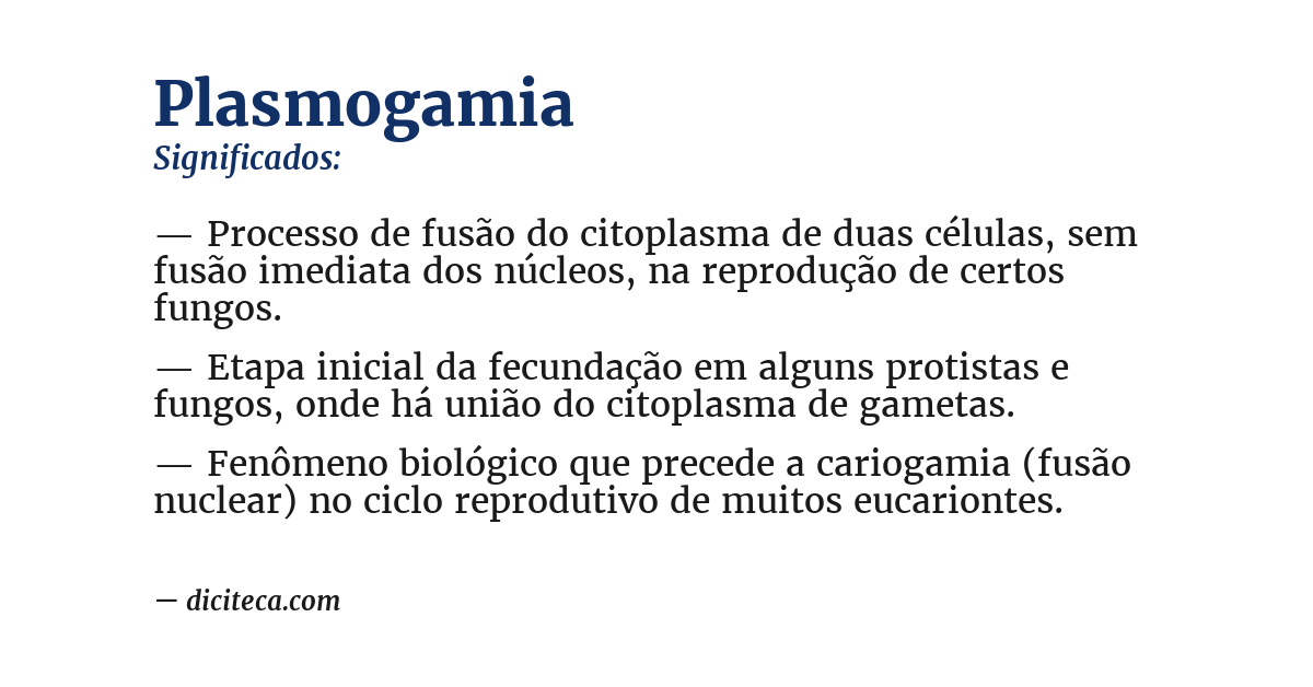 Significado de plasmogamia