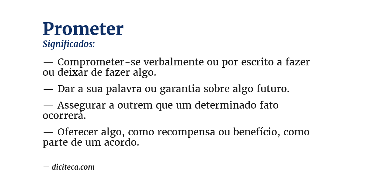 Significado de prometer