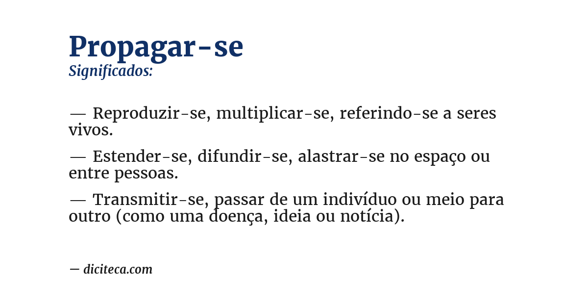 Significado de propagar-se