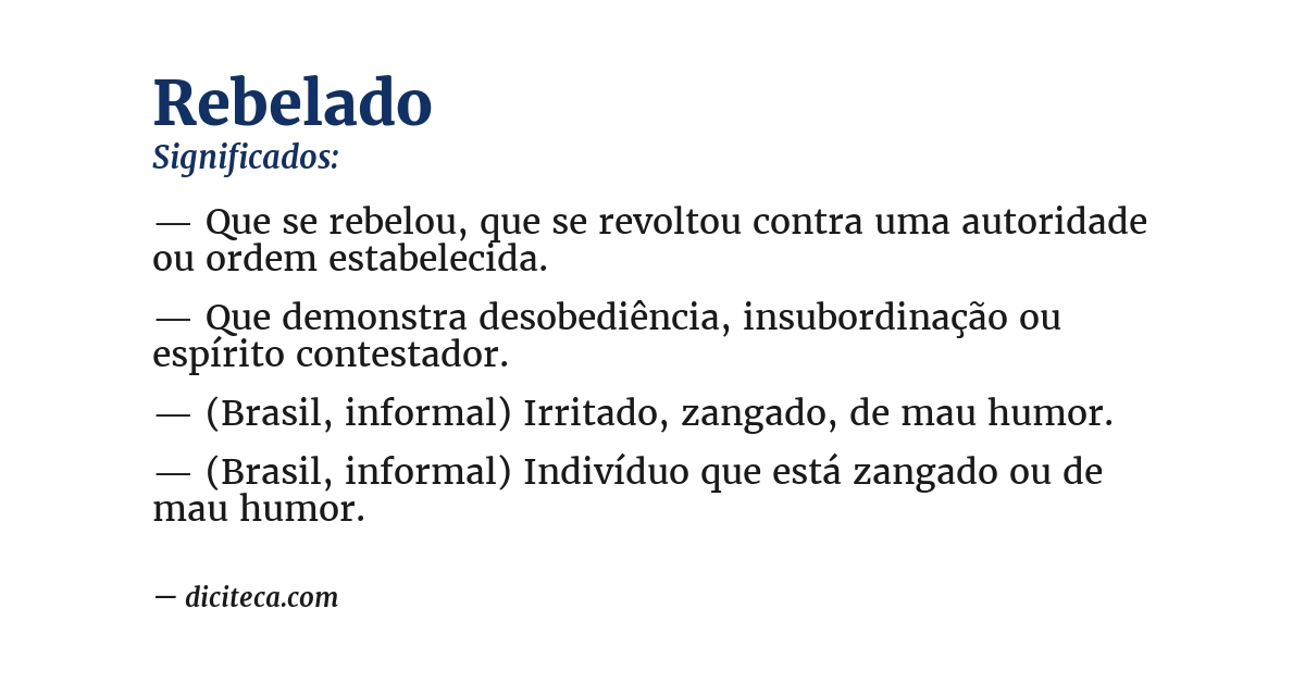 Significado de rebelado