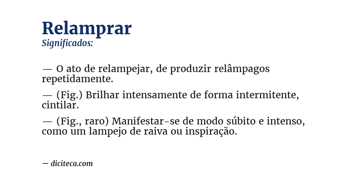 Significado de relamprar