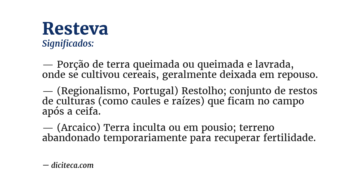 Significado de resteva